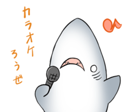 Funny shark sticker #7829383