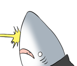 Funny shark sticker #7829384