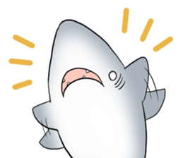 Funny shark sticker #7829391