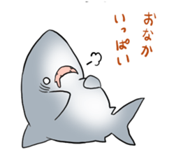 Funny shark sticker #7829403