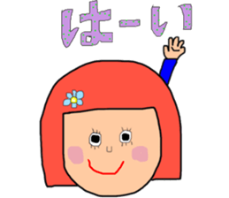 Bobbed hair girls sticker #7830132