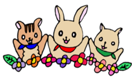 Animals in the woods sticker #7830572