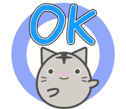 Daily life's sticker of a round cat sticker #7830934