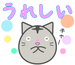 Daily life's sticker of a round cat sticker #7830949