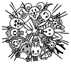 CHINESE ZODIAC 12 laughter sticker #7834411