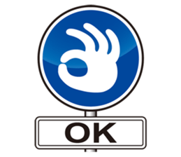 Gold and two light road safety workshop sticker #7834872