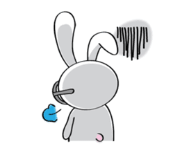 Rabbit with lens sticker #7835420