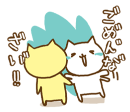 cute cats in love for couple sticker #7835559
