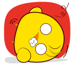 Blood sugar chicken  happy day. sticker #7835618