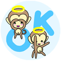 Angel of monkey sticker #7836892
