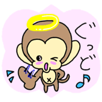 Angel of monkey sticker #7836895
