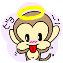 Angel of monkey sticker #7836918