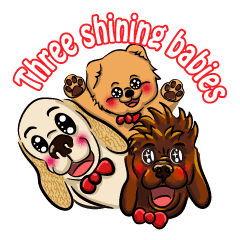 Three shining babies