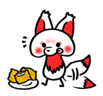 Mushroom fox sticker #7837774