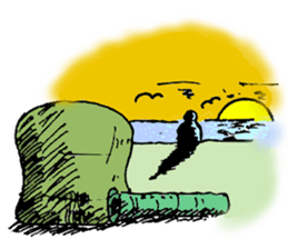 Komuso boy sticker #7837920