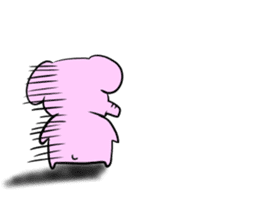 The mascot of pink elephant sticker #7837934