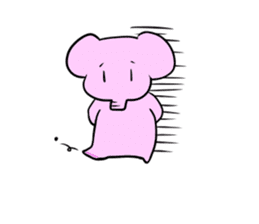 The mascot of pink elephant sticker #7837947