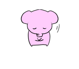 The mascot of pink elephant sticker #7837956