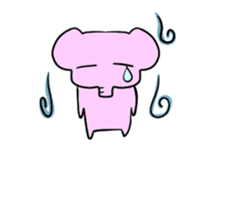 The mascot of pink elephant sticker #7837959