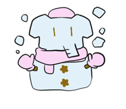 The mascot of pink elephant sticker #7837967