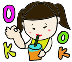 A cut girl sticker #7837985