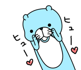 Colorful otters. sticker #7838229