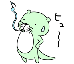 Colorful otters. sticker #7838248