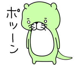 Colorful otters. sticker #7838249