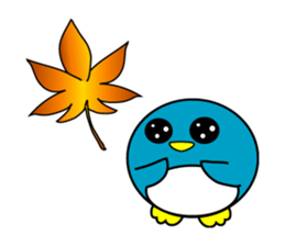 Penguin round of fall events sticker #7842083