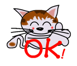 Happiness is a cat. sticker #7842814