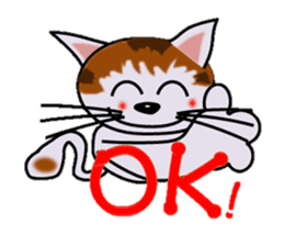 Happiness is a cat. sticker #7842814