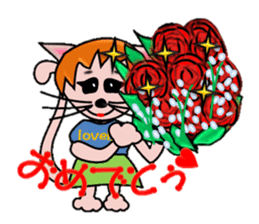 Happiness is a cat. sticker #7842817