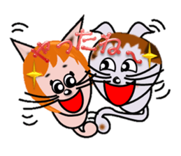 Happiness is a cat. sticker #7842820