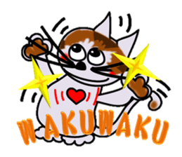 Happiness is a cat. sticker #7842821