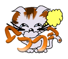 Happiness is a cat. sticker #7842822