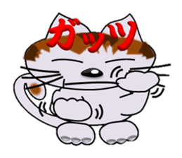 Happiness is a cat. sticker #7842823