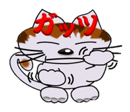 Happiness is a cat. sticker #7842823