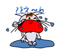 Happiness is a cat. sticker #7842830