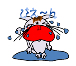 Happiness is a cat. sticker #7842830