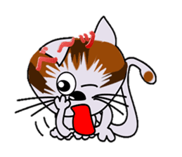 Happiness is a cat. sticker #7842835