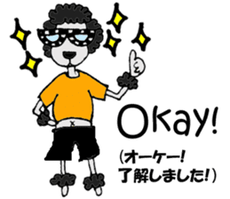 Black poodle of fat and afro! sticker #7843052