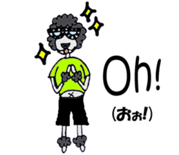Black poodle of fat and afro! sticker #7843055