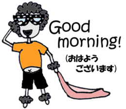 Black poodle of fat and afro! sticker #7843064