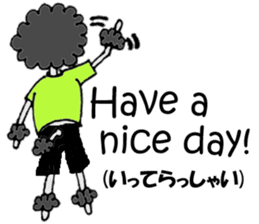 Black poodle of fat and afro! sticker #7843067