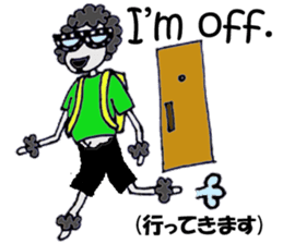 Black poodle of fat and afro! sticker #7843068