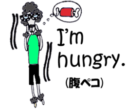 Black poodle of fat and afro! sticker #7843070