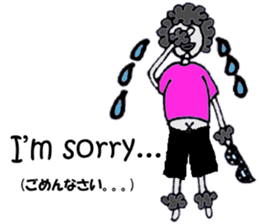 Black poodle of fat and afro! sticker #7843075