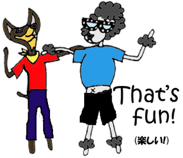 Black poodle of fat and afro! sticker #7843084