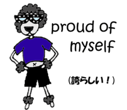 Black poodle of fat and afro! sticker #7843085