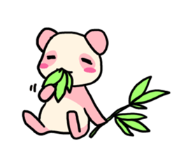 Pink Panda is cute. sticker #7843533